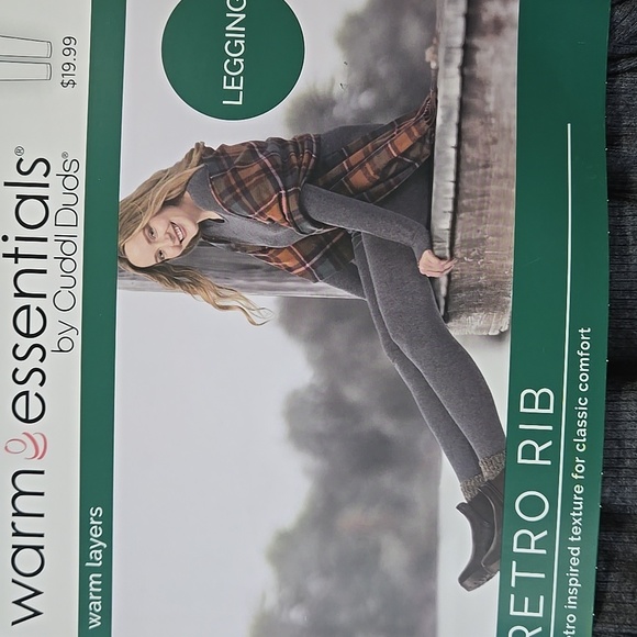 Cuddle duds Large Warm Layer Retro Rib Women Gray Color Womens - Picture 3 of 14